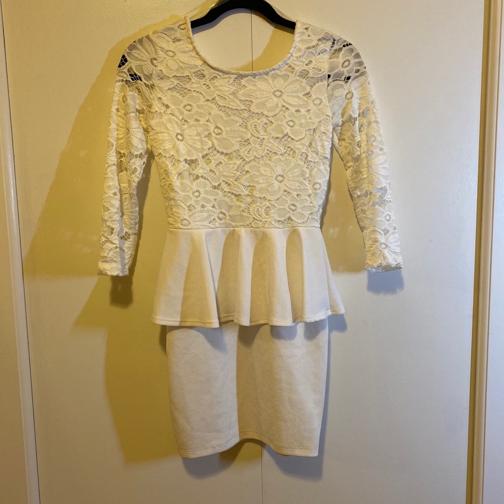 White bow tie dress